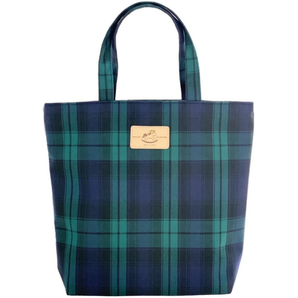 Waterproof Green Plaid Bucket Tote Shoulder Bag - Picture 1 of 11